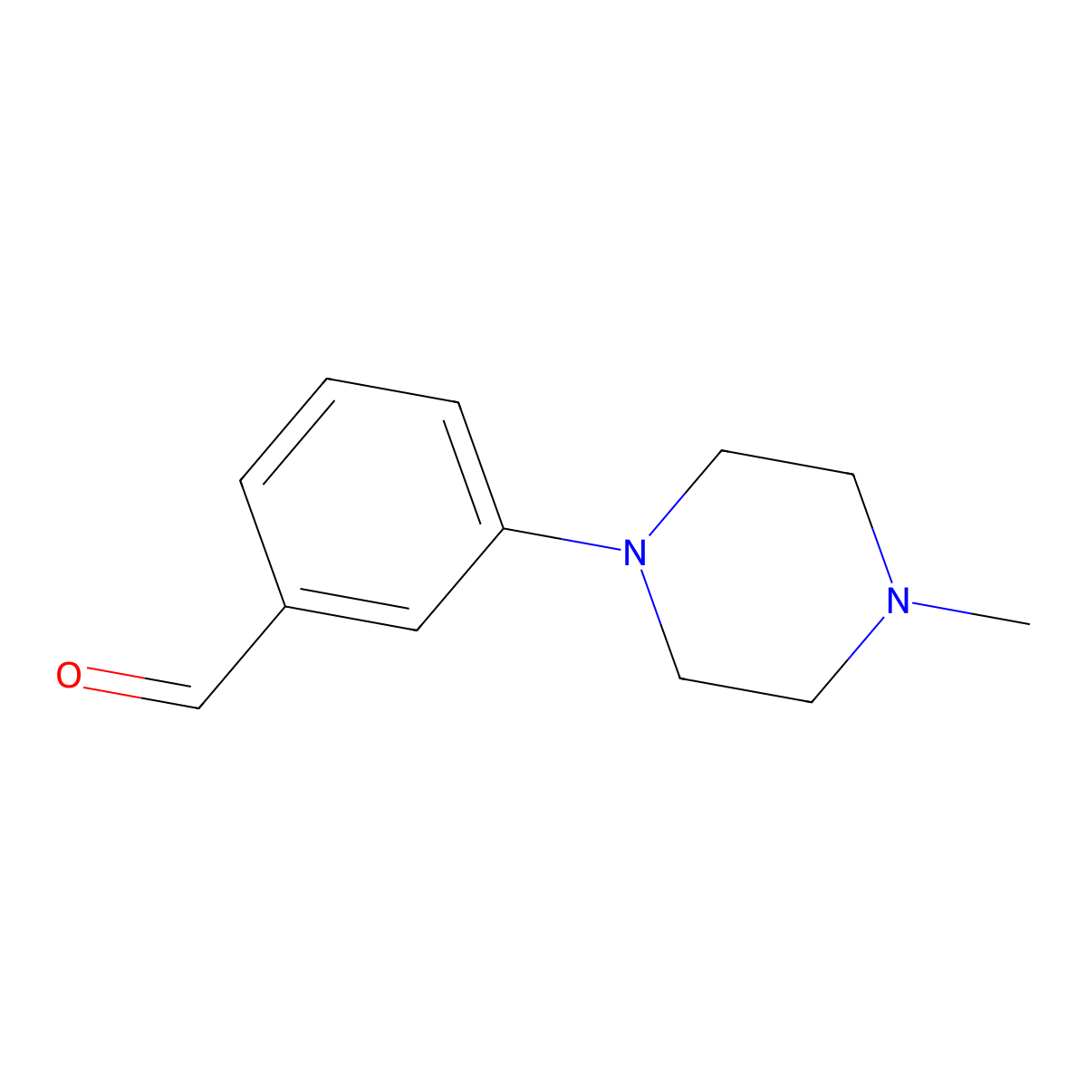 3-(4-Methylpiperazin-1-yl)benzaldehyde molecular structure, CAS 628325-62-2