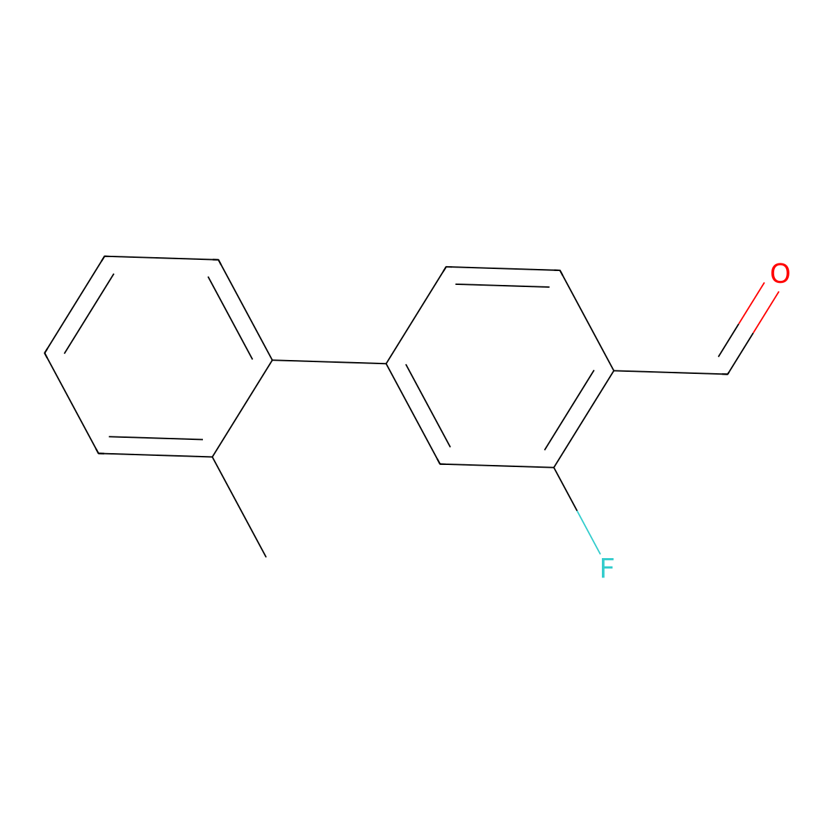 3-Fluoro-2'-methyl-[1,1'-biphenyl]-4-carbaldehyde molecular structure, CAS 628325-67-7