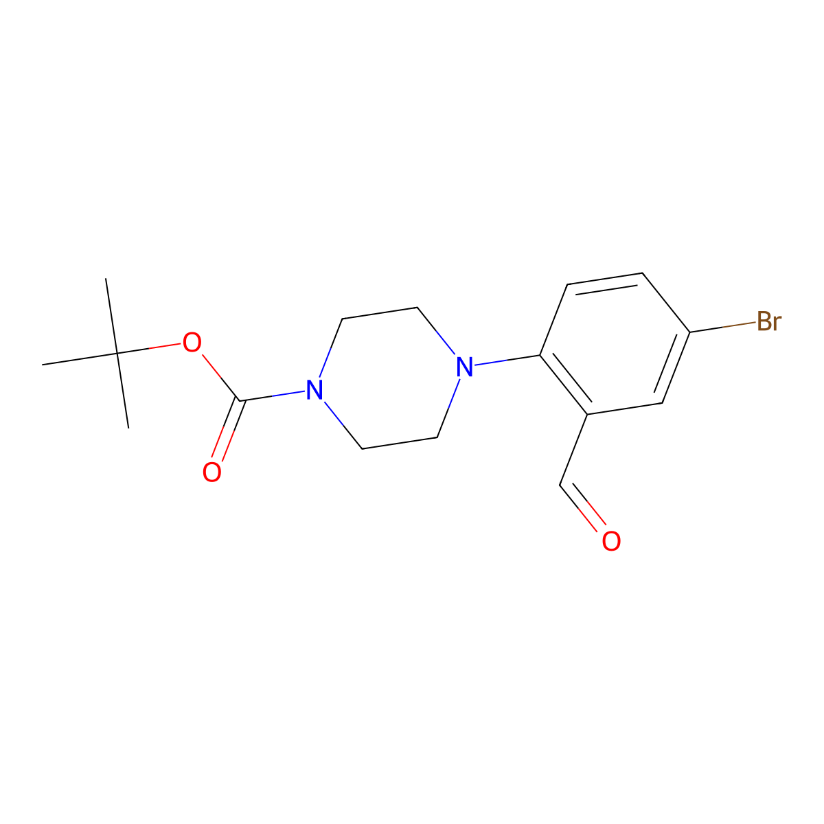 1-Boc-4-(4-Bromo-2-formylphenyl)piperazine molecular structure, CAS 628326-05-6