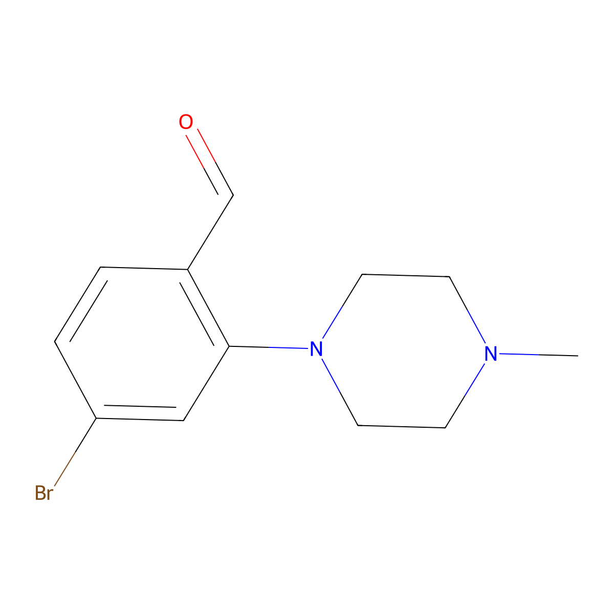 4-Bromo-2-(4-methylpiperazino)benzaldehyde molecular structure, CAS 628326-12-5