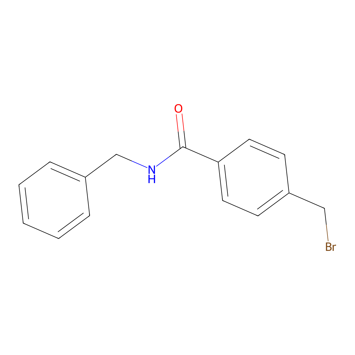 N-Benzyl-4-(bromomethyl)benzamide molecular structure, CAS 628328-91-6
