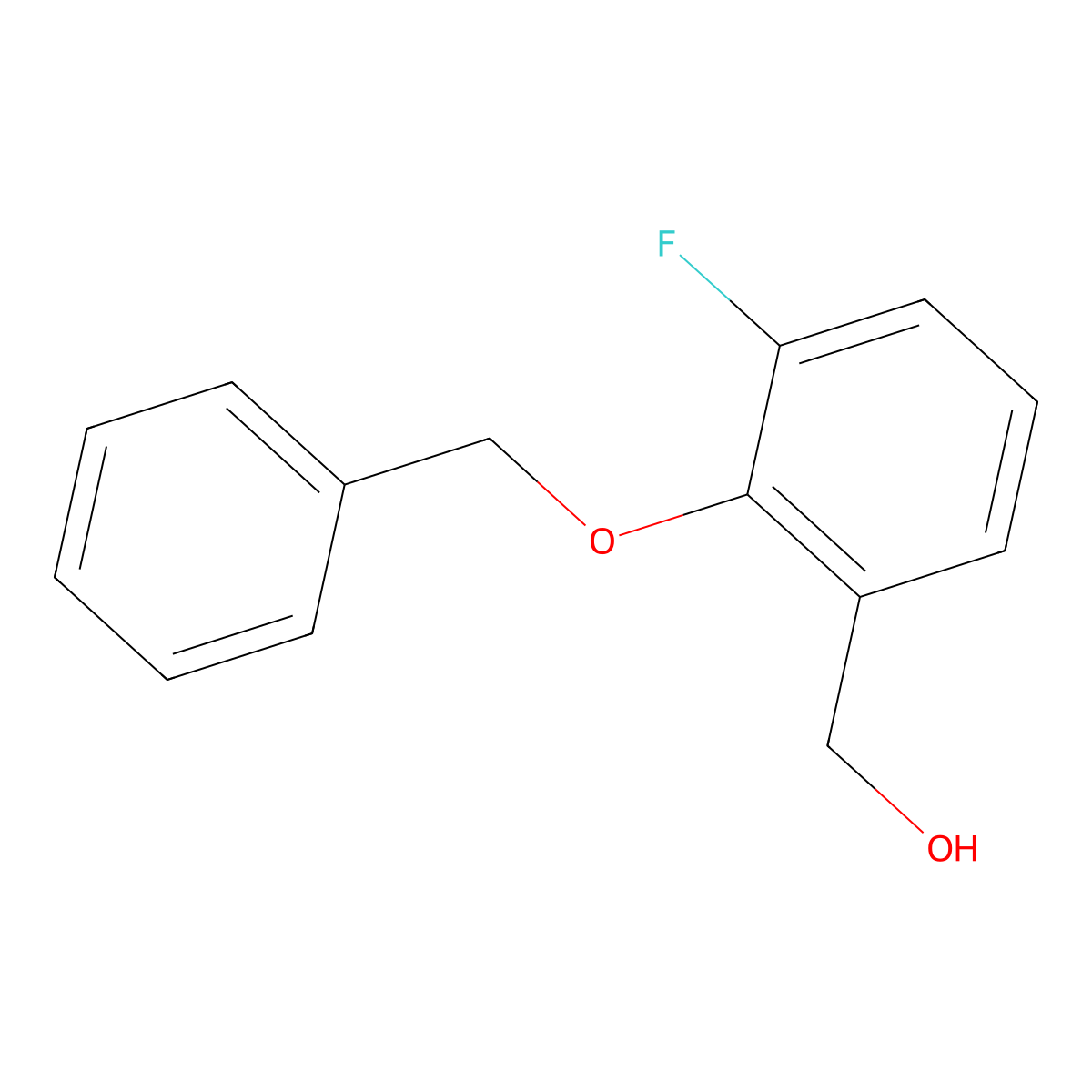 2-Benzyloxy-3-fluorobenzyl alcohol molecular structure, CAS 628330-74-5