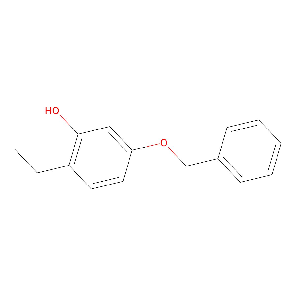 5-(Benzyloxy)-2-ethylphenol molecular structure, CAS 628332-33-2