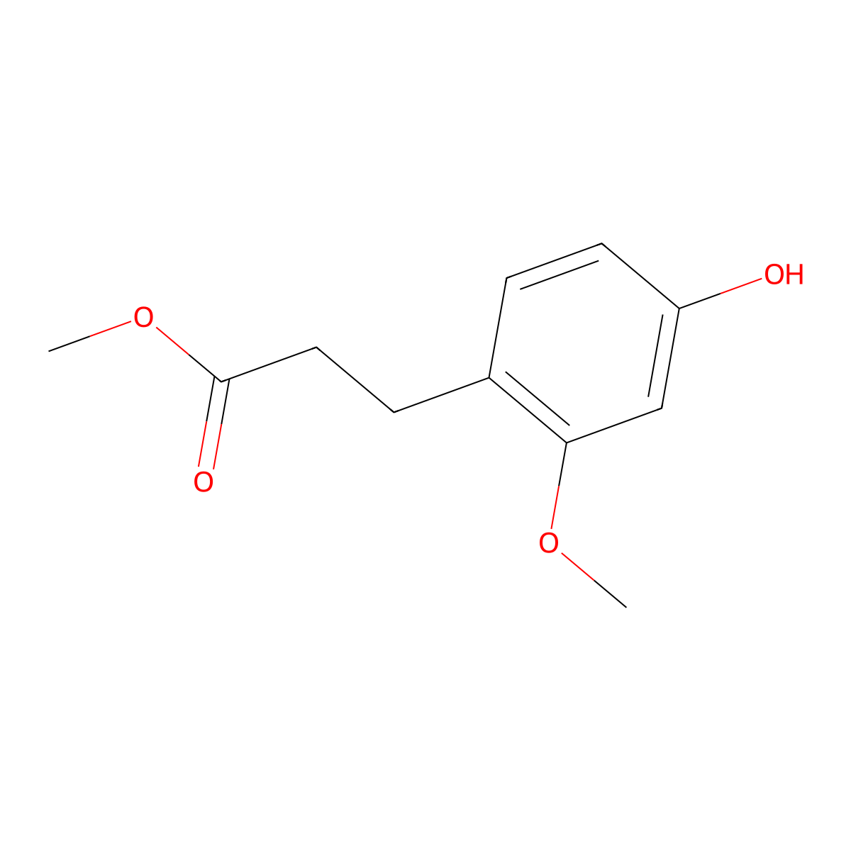 Methyl 3-(4-Hydroxy-2-methoxyphenyl)propanoate molecular structure, CAS 628333-35-7