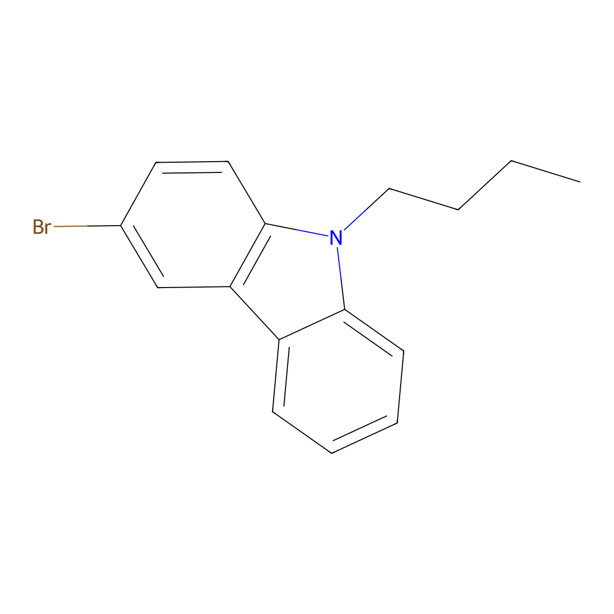 3-Bromo-9-butyl-9H-carbazole molecular structure, CAS 628336-99-2