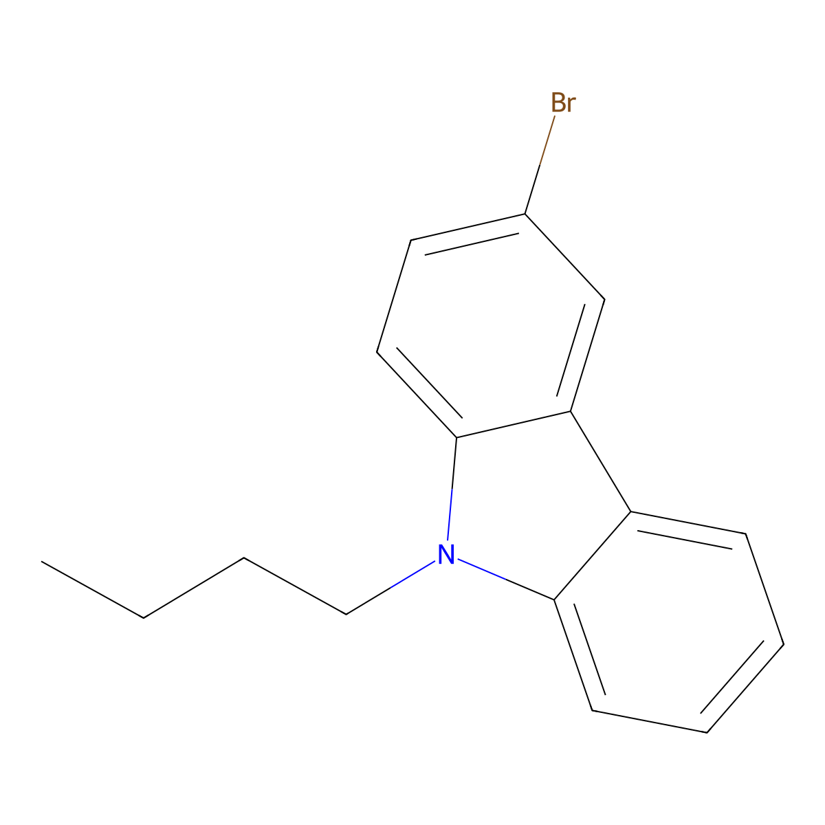 3-Bromo-9-butyl-9H-carbazole molecular structure, CAS 628336-99-2