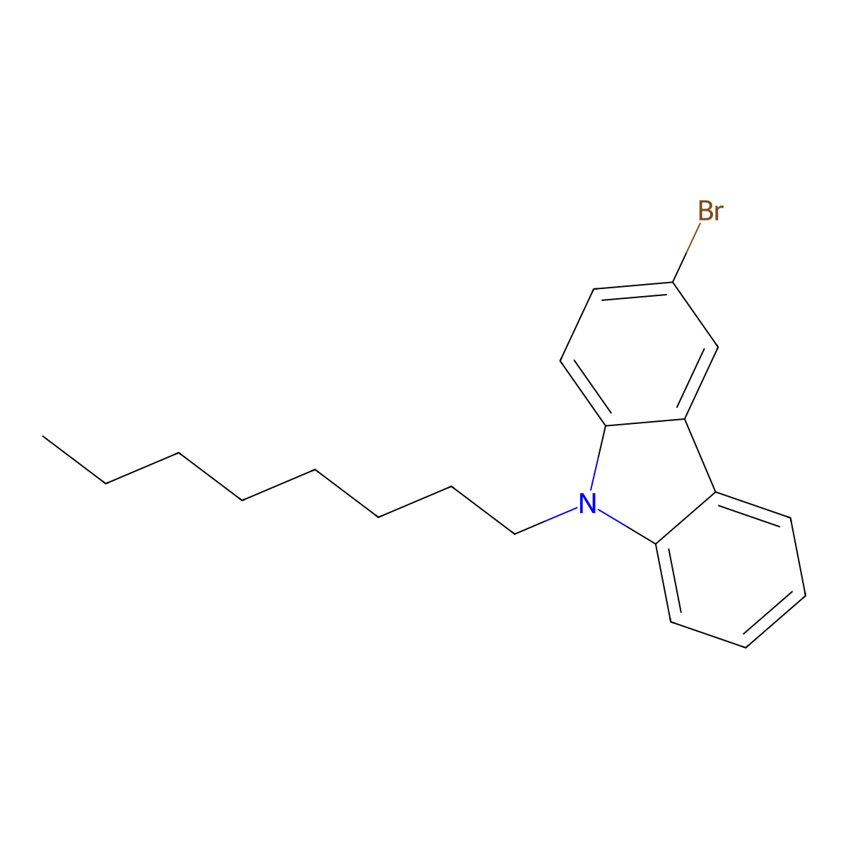 3-Bromo-9-n-octyl-9H-carbazole molecular structure, CAS 628337-00-8