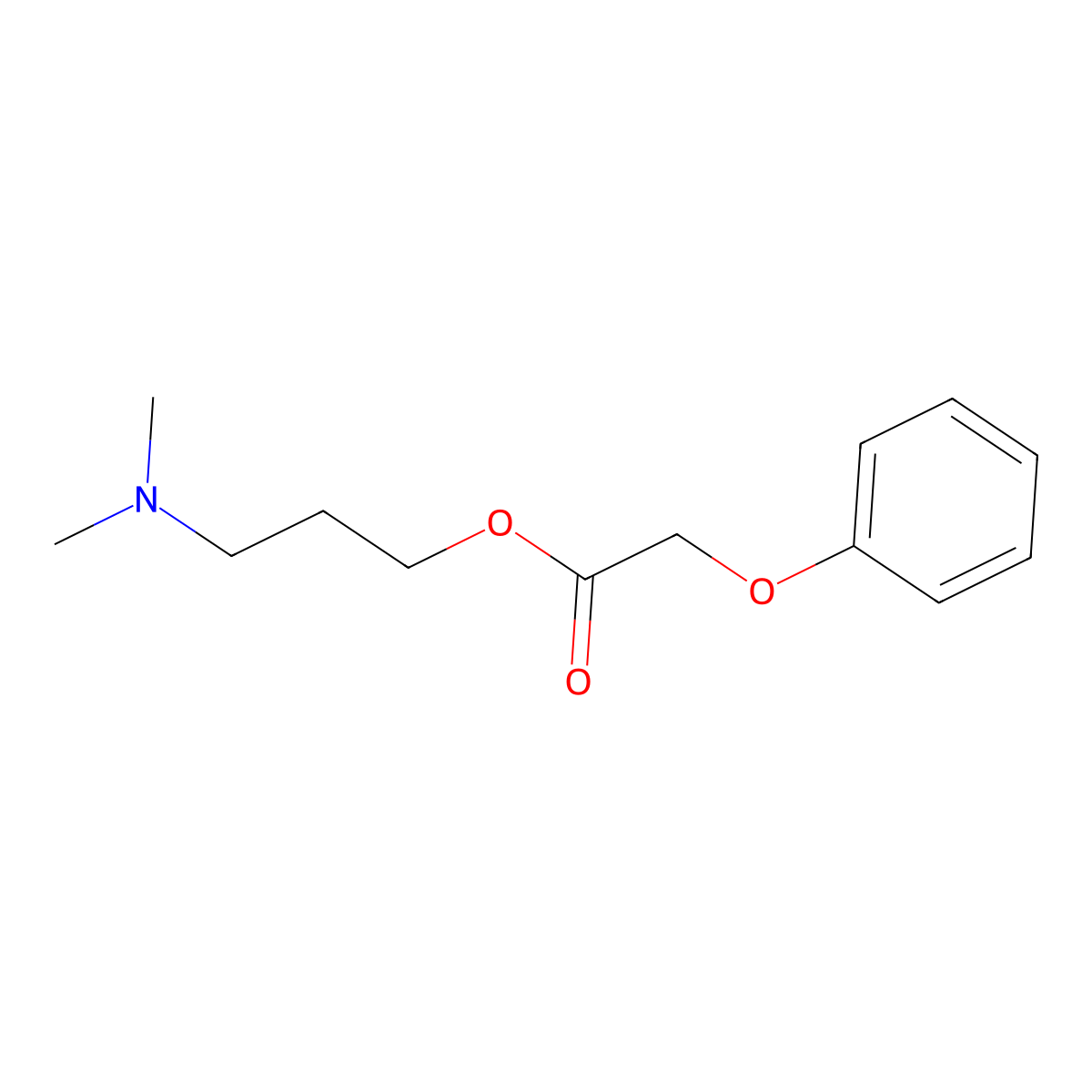 3-(Dimethylamino)propyl phenoxyacetate molecular structure, CAS 62834-50-8