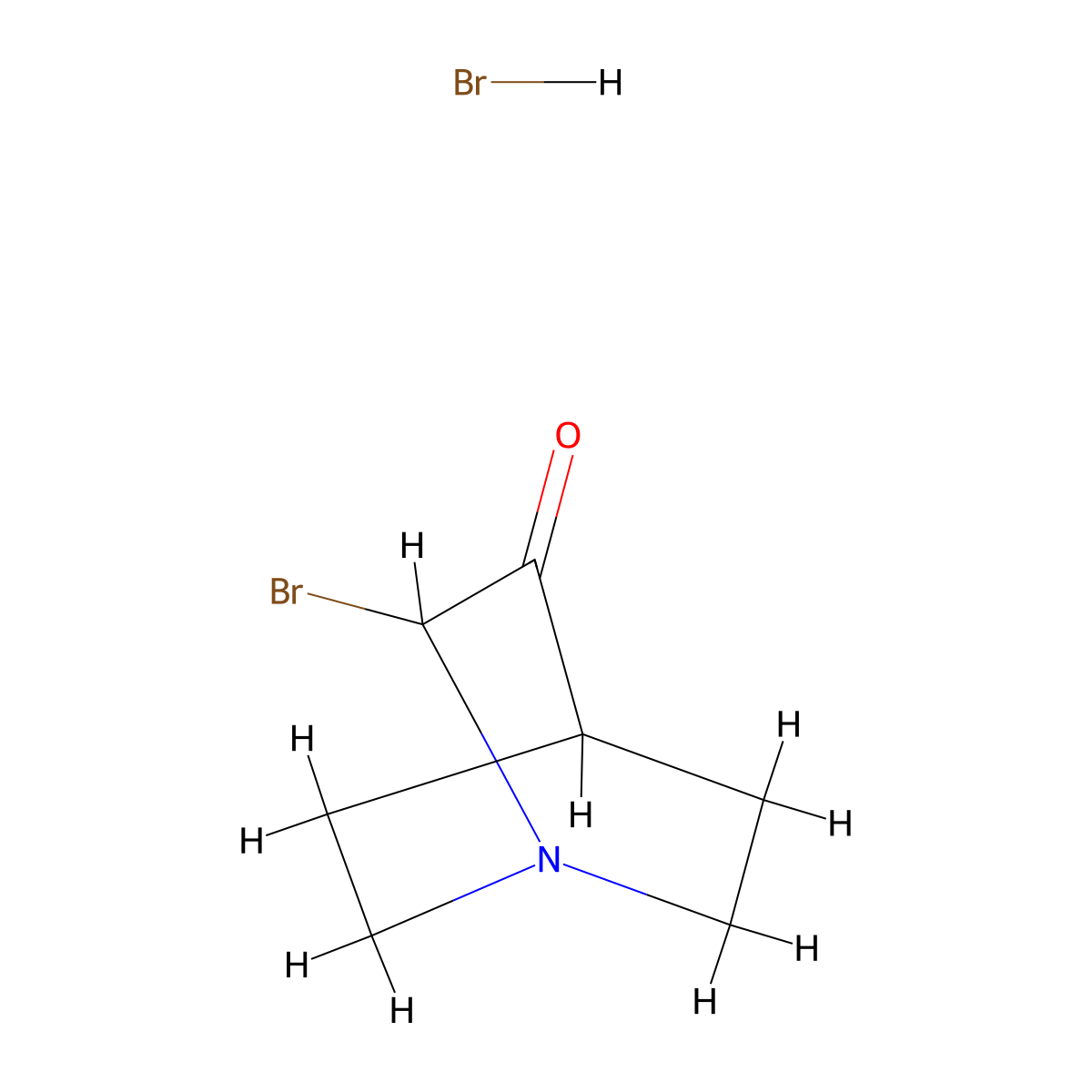 2-Bromoquinuclidin-3-one hydrobromide molecular structure, CAS 62835-44-3