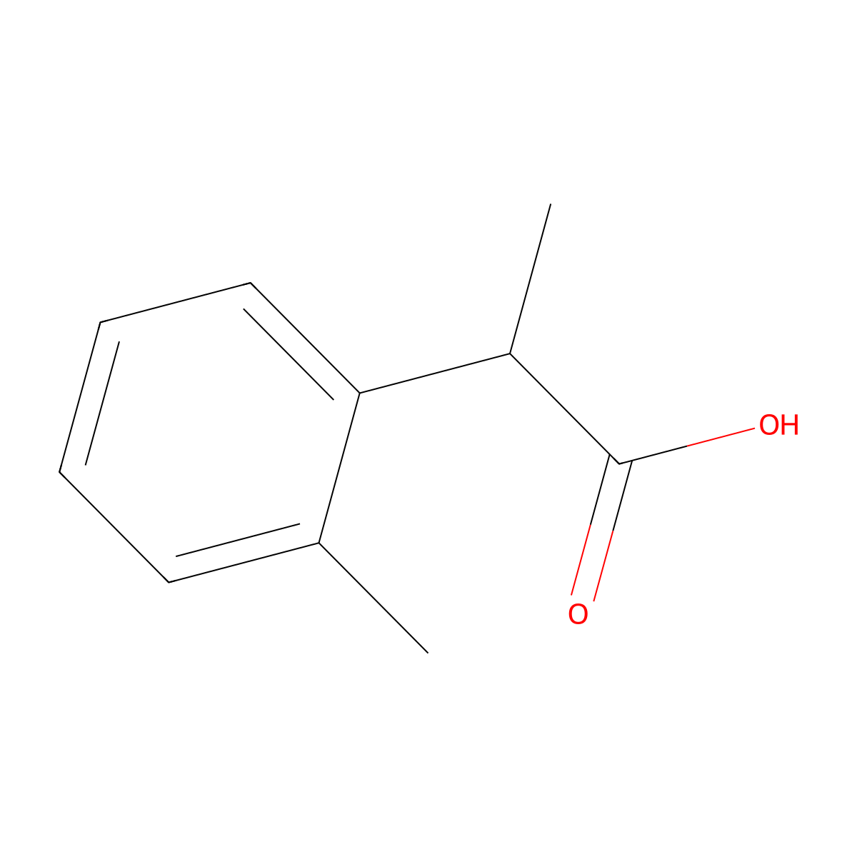 2-(2-Methylphenyl)propanoic acid molecular structure, CAS 62835-95-4