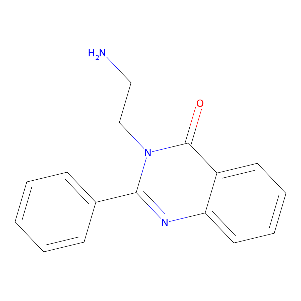 3-(2-Aminoethyl)-2-phenyl-4(3H)-quinazolinone molecular structure, CAS 62838-20-4