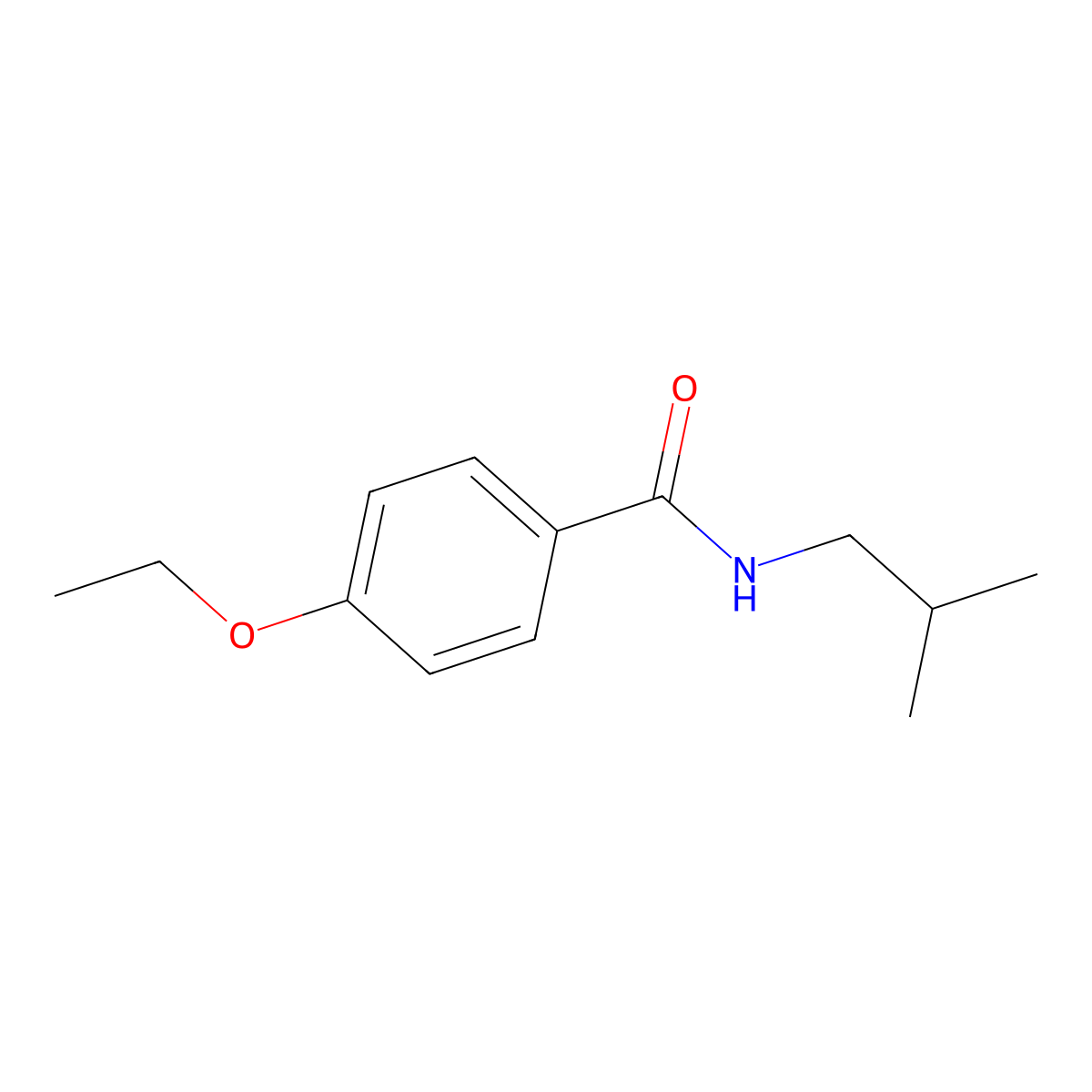 4-ethoxy-N-(2-methylpropyl)benzamide molecular structure, CAS 6284-00-0