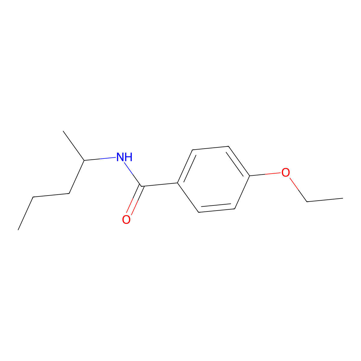 4-ethoxy-N-(1-methylbutyl)benzamide molecular structure, CAS 6284-02-2