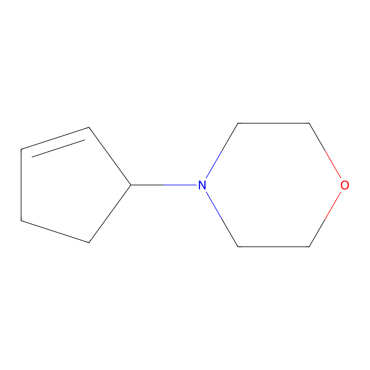 4-(Cyclopent-2-en-1-yl)morpholine molecular structure, CAS 6284-13-5