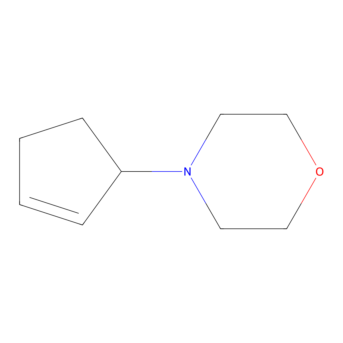 4-(Cyclopent-2-en-1-yl)morpholine molecular structure, CAS 6284-13-5