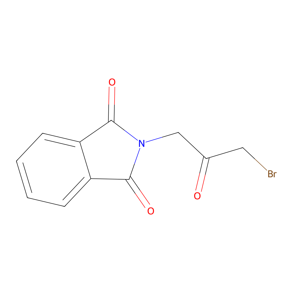 2-(3-bromo-2-oxopropyl)-2,3-dihydro-1H-isoindole-1,3-dione molecular structure, CAS 6284-26-0