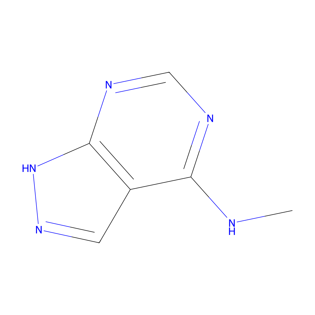 n-Methyl-1h-pyrazolo[3,4-d]pyrimidin-4-amine molecular structure, CAS 6284-74-8