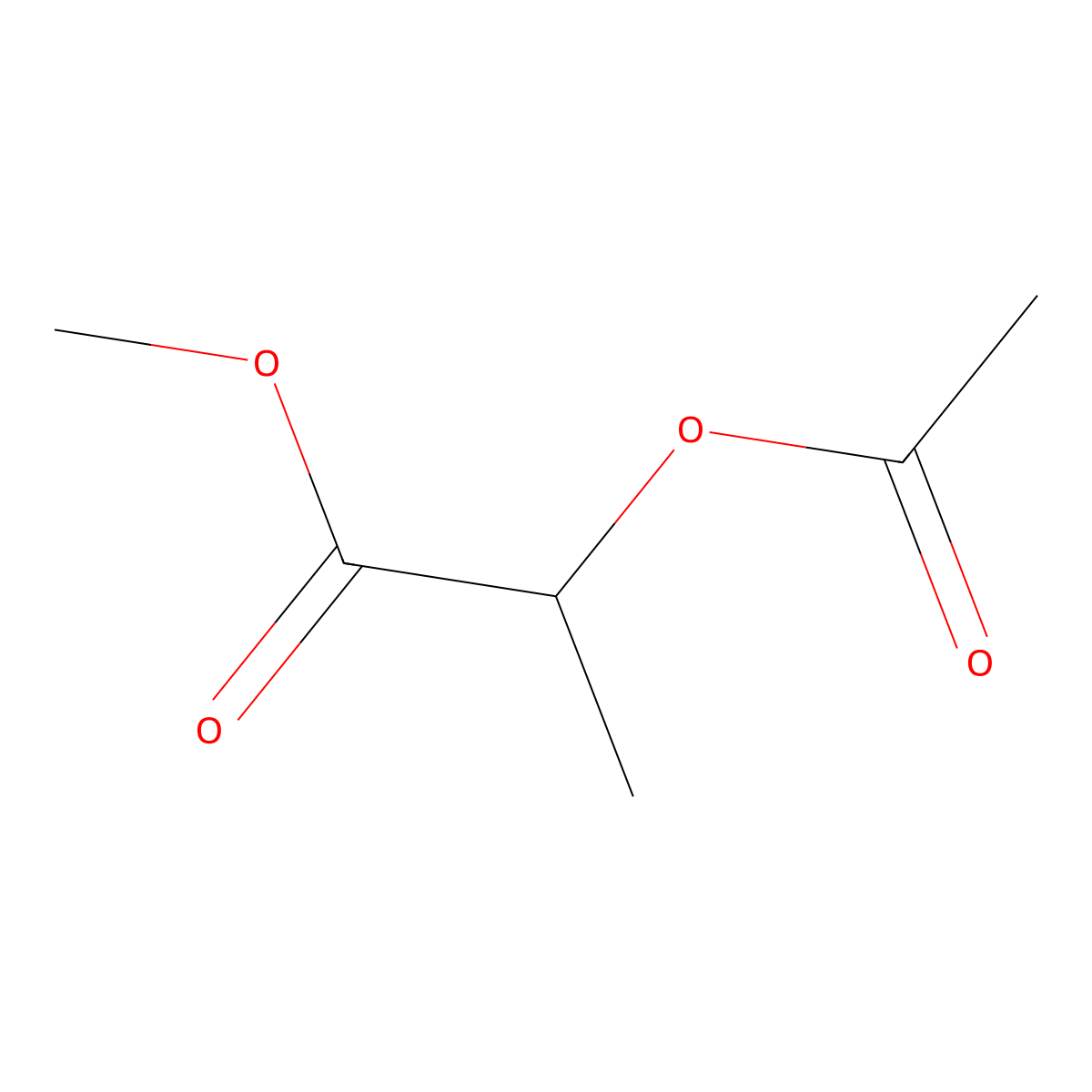 Methyl 2-acetoxypropanoate molecular structure, CAS 6284-75-9