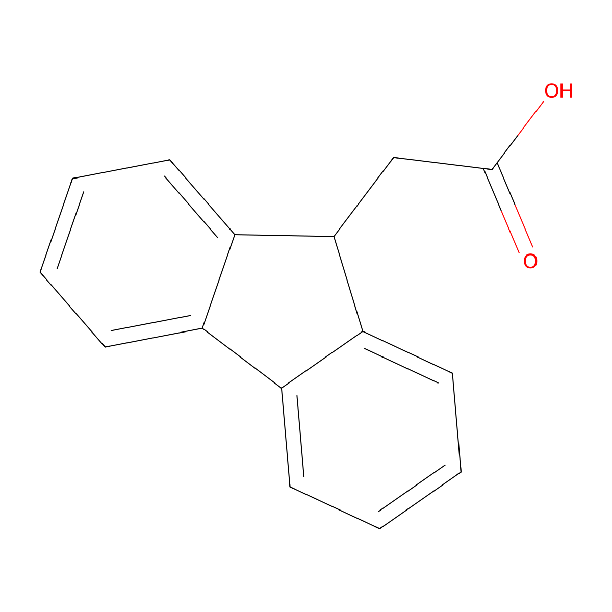 Fluorene-9-acetic acid molecular structure, CAS 6284-80-6
