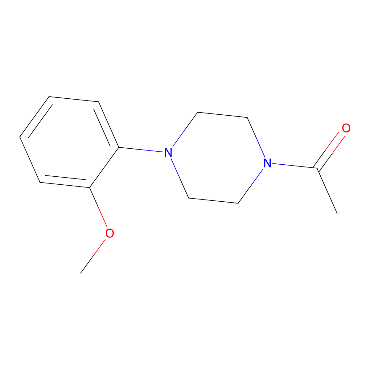 1-(4-(2-Methoxyphenyl)piperazin-1-yl)ethan-1-one molecular structure, CAS 62845-42-5