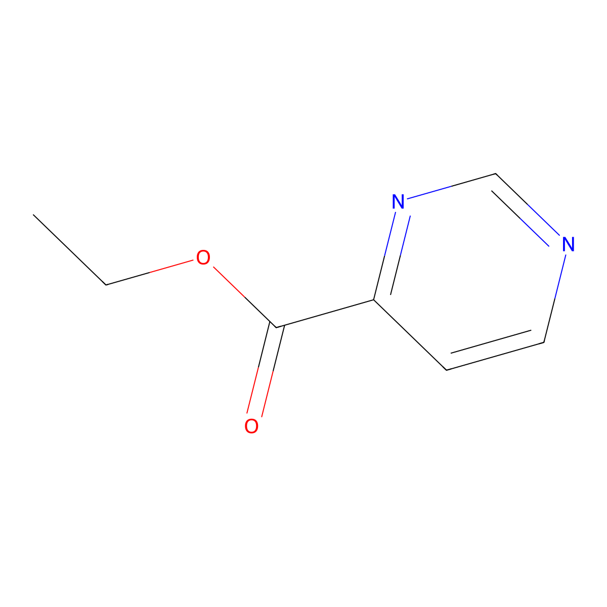 Ethyl pyrimidine-4-carboxylate molecular structure, CAS 62846-82-6