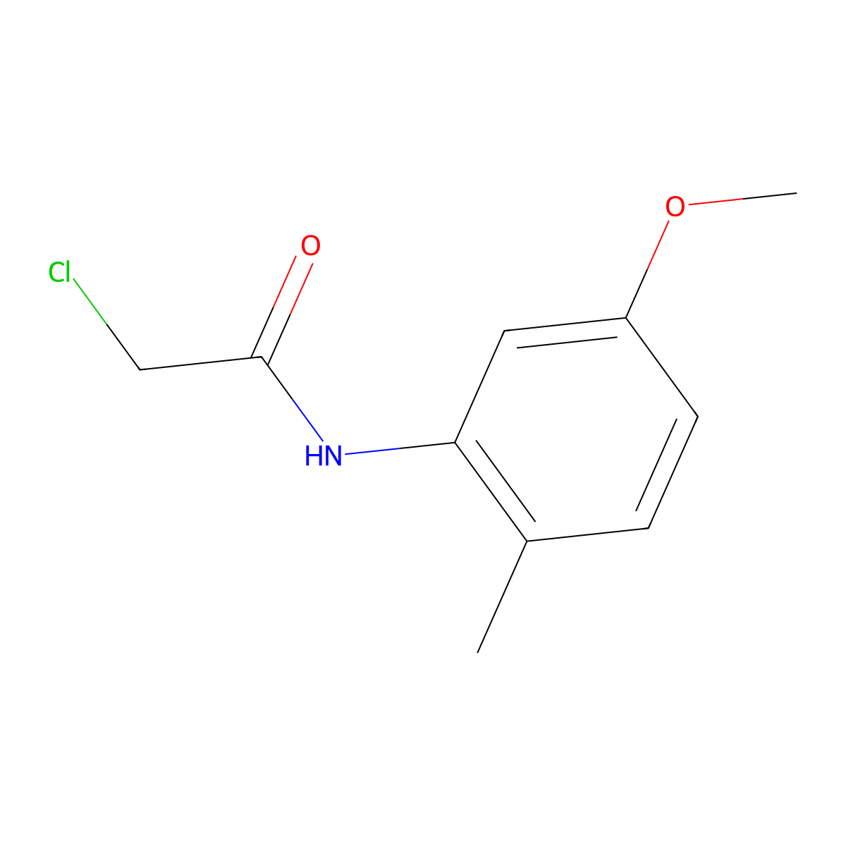 2-chloro-N-(5-methoxy-2-methylphenyl)acetamide molecular structure, CAS 62847-32-9