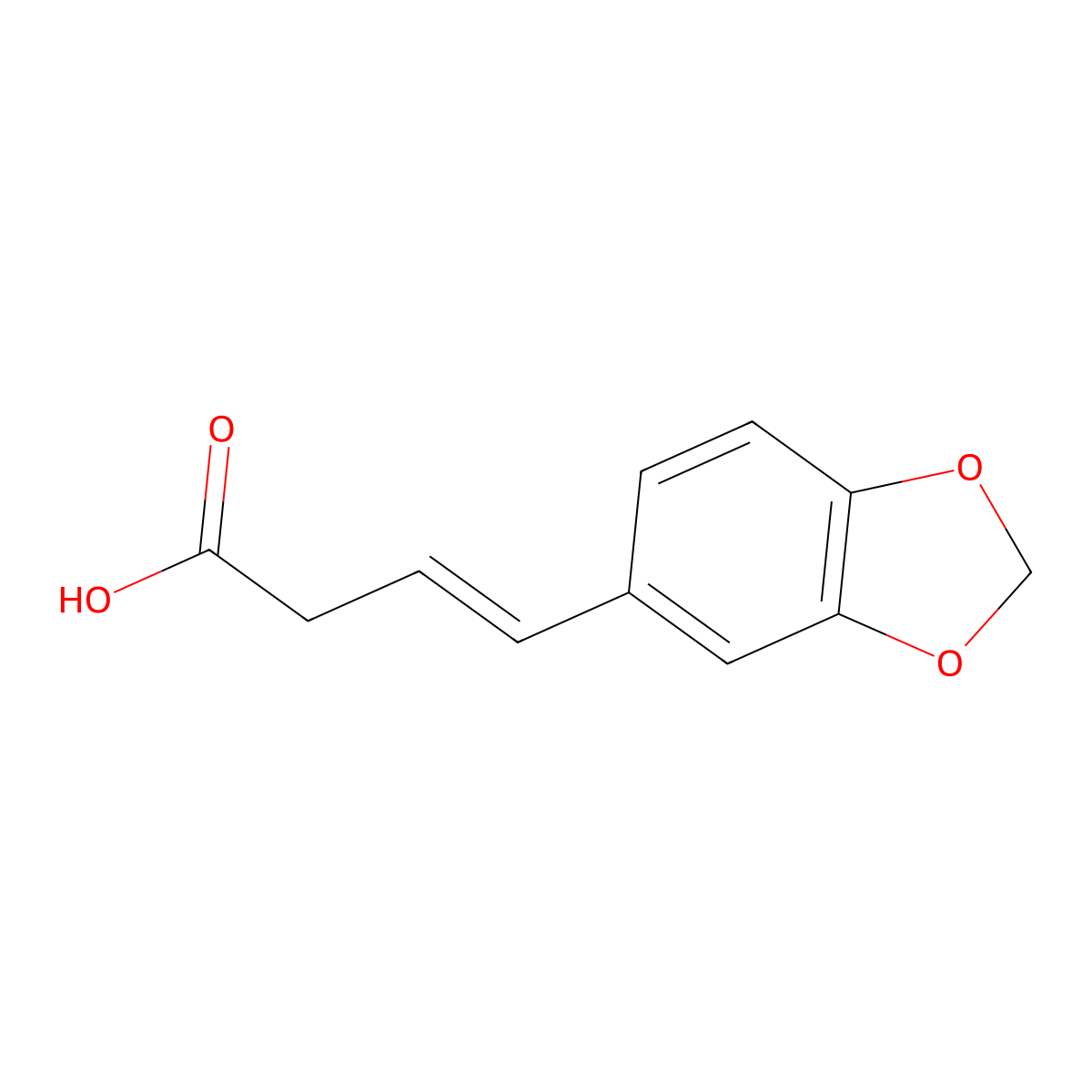 4-(2H-1,3-Benzodioxol-5-yl)but-3-enoic acid molecular structure, CAS 62848-88-8