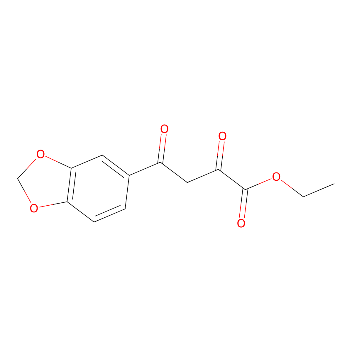 Ethyl 4-(1,3-dioxaindan-5-yl)-2,4-dioxobutanoate molecular structure, CAS 62849-03-0