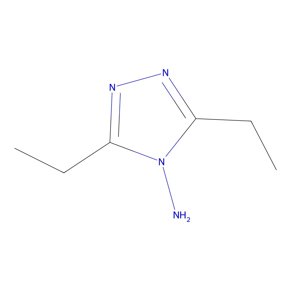 3,5-Diethyl-4h-1,2,4-triazol-4-amine molecular structure, CAS 6285-28-5