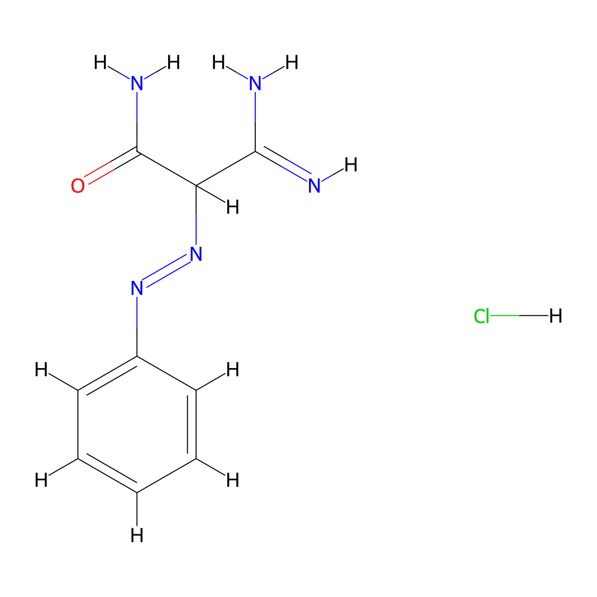 Acetamide, 2-amidino-2-(phenylazo)-, hydrochloride molecular structure, CAS 6285-64-9