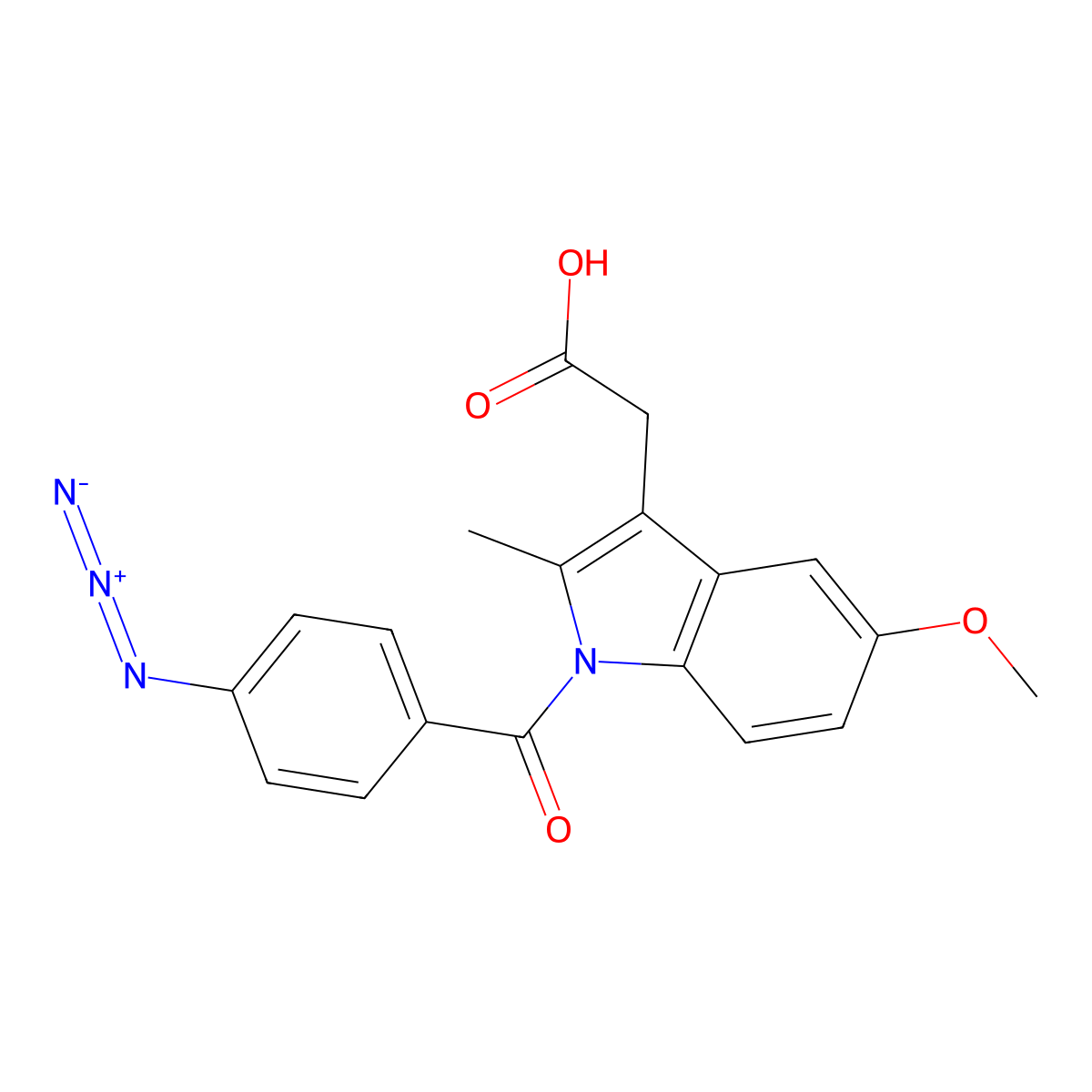 Zidometacin molecular structure, CAS 62851-43-8