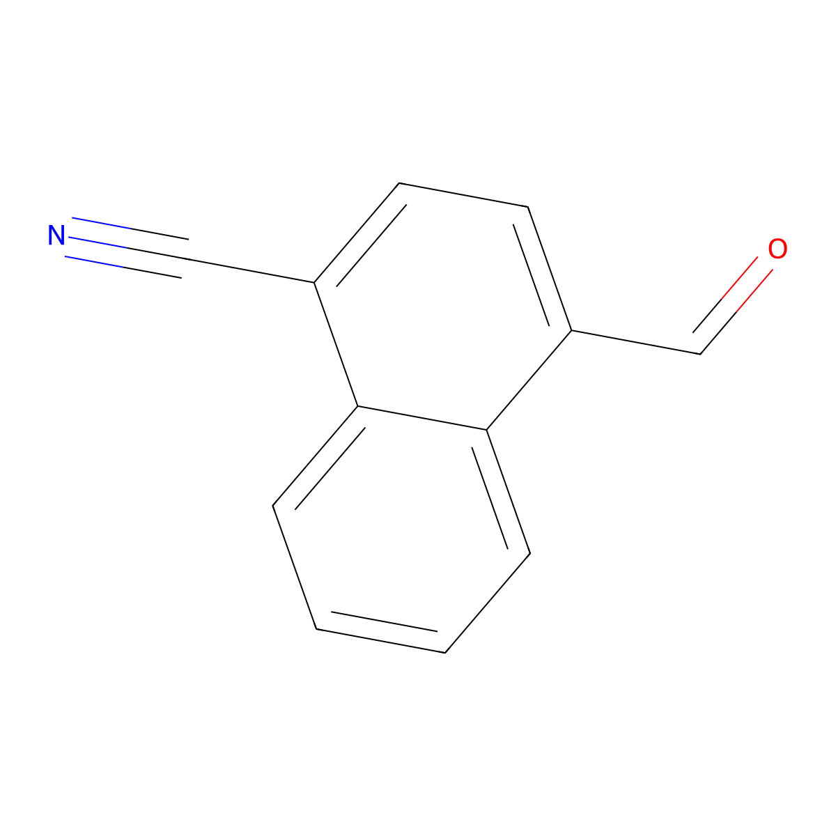 4-Formylnaphthalene-1-carbonitrile molecular structure, CAS 62855-39-4