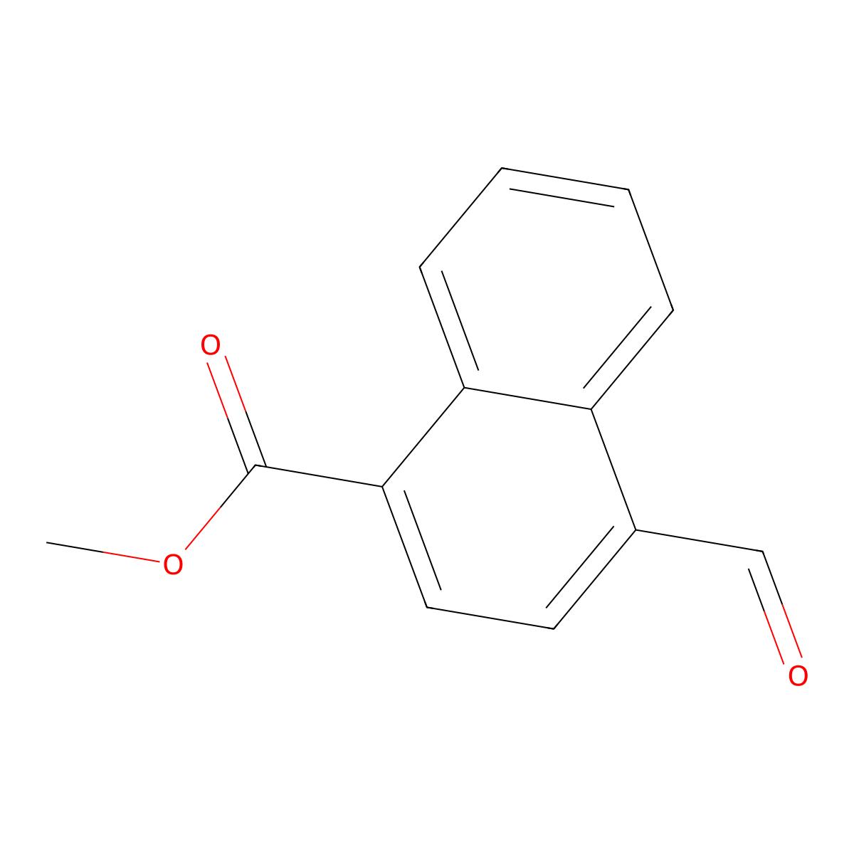 1-Naphthalenecarboxylic acid, 4-formyl-, methyl ester molecular structure, CAS 62855-40-7