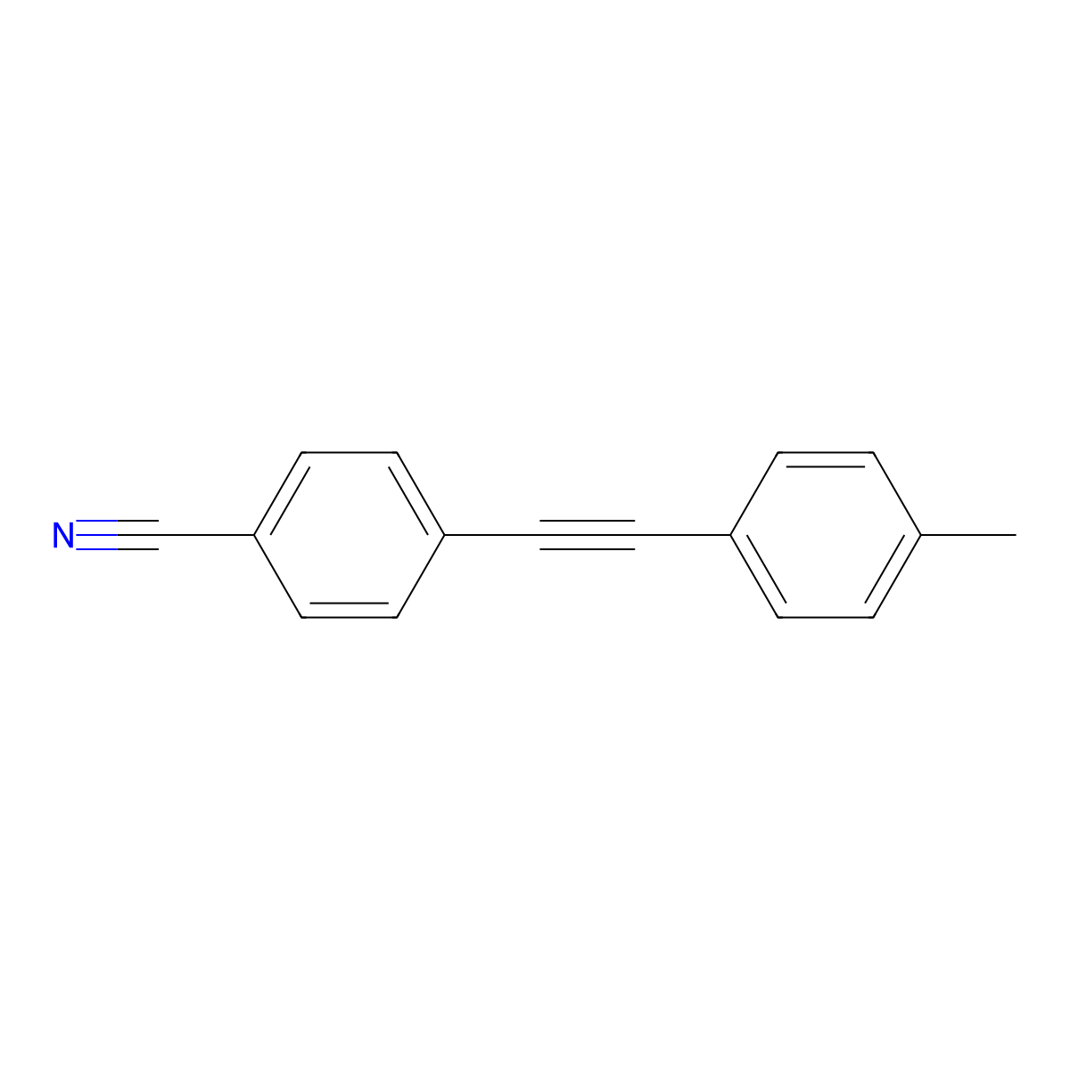 4-[(4-Methylphenyl)ethynyl]benzonitrile molecular structure, CAS 62856-06-8