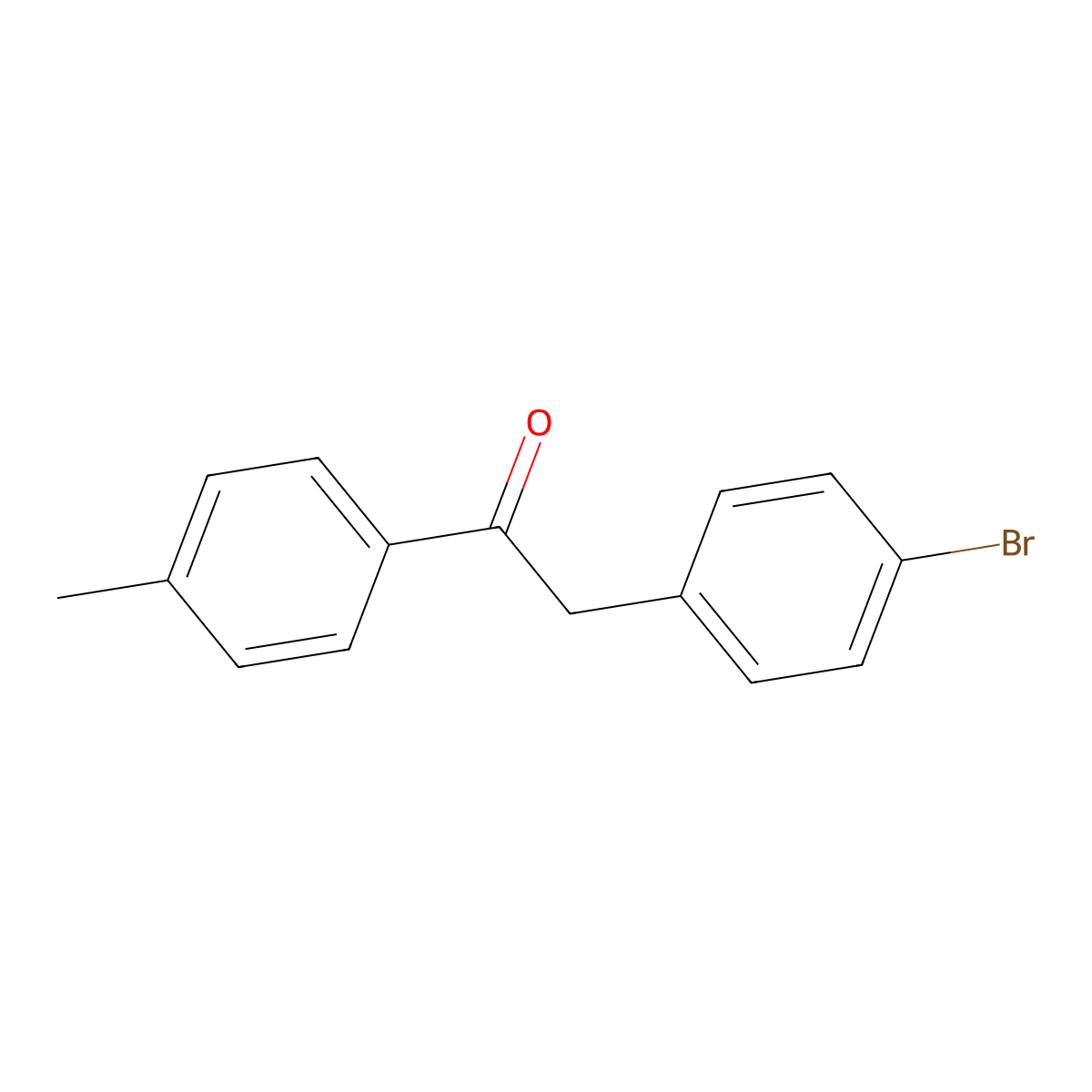 2-(4-Bromophenyl)-1-(4-methylphenyl)ethan-1-one molecular structure, CAS 62856-20-6