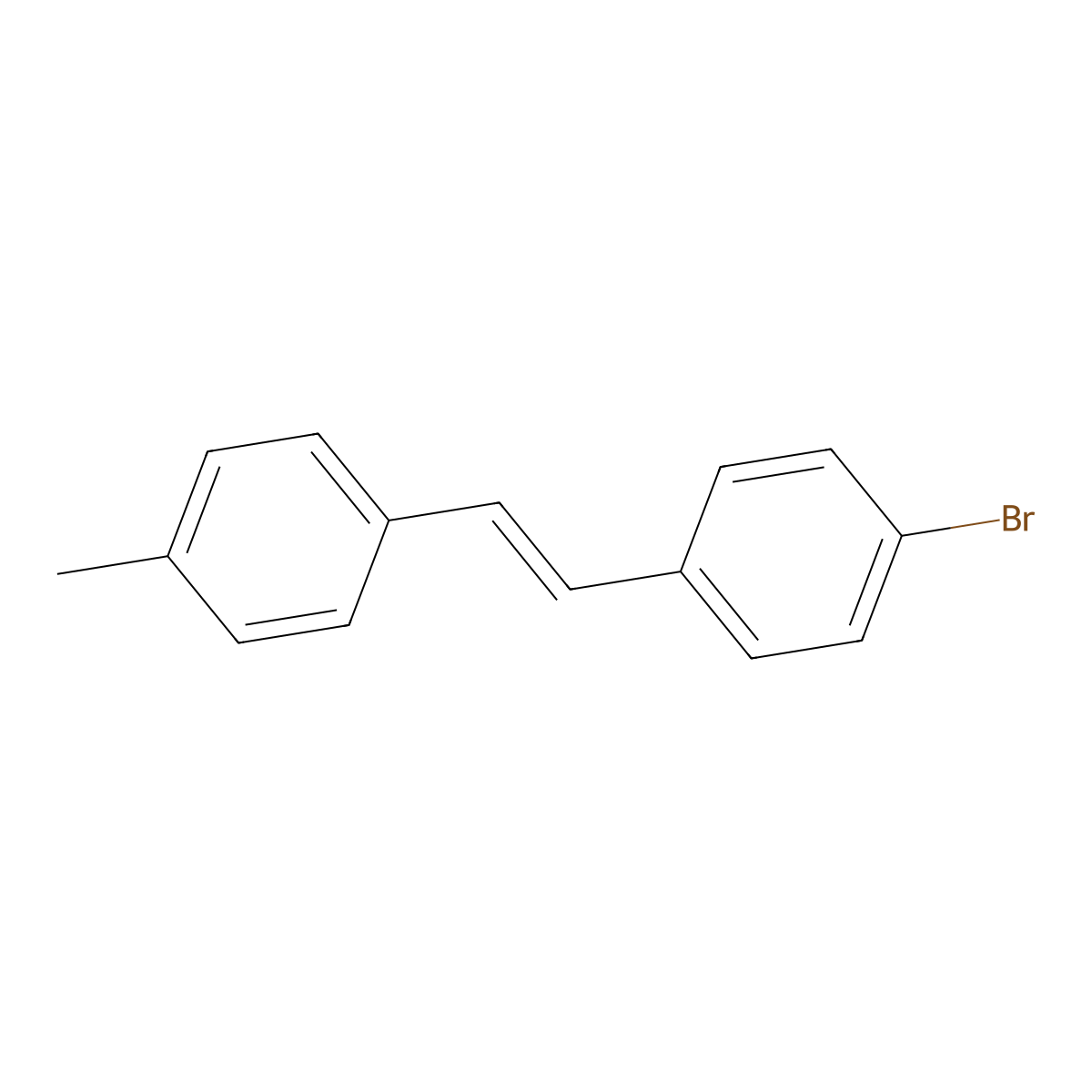 1-Bromo-4-[2-(4-methylphenyl)ethenyl]benzene molecular structure, CAS 62856-31-9