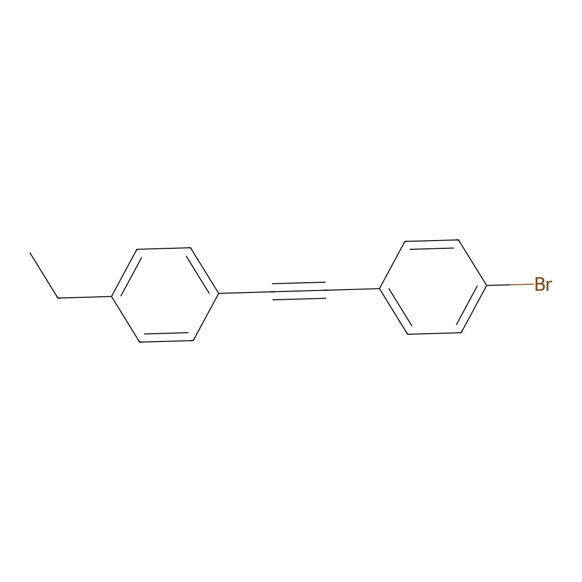1-Bromo-4-[(4-ethylphenyl)ethynyl]benzene molecular structure, CAS 62856-43-3