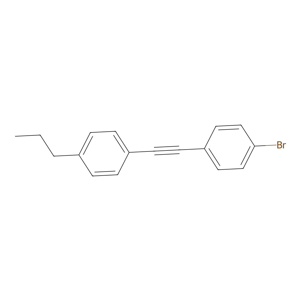 1-Bromo-4-[(4-propylphenyl)ethynyl]benzene molecular structure, CAS 62856-44-4