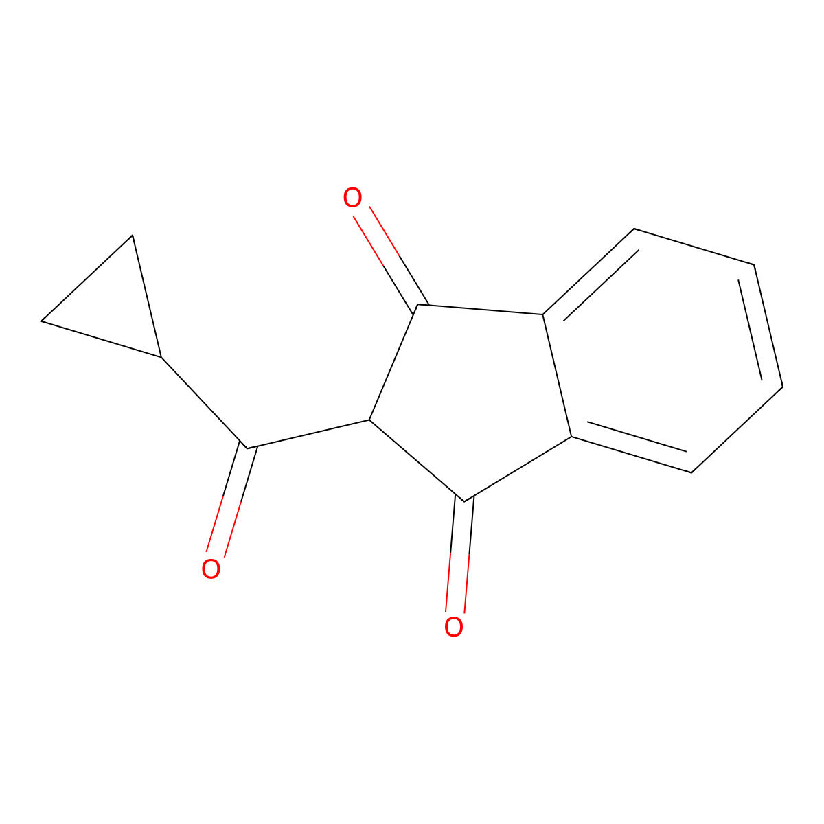 2-(Cyclopropanecarbonyl)indene-1,3-dione molecular structure, CAS 6286-26-6