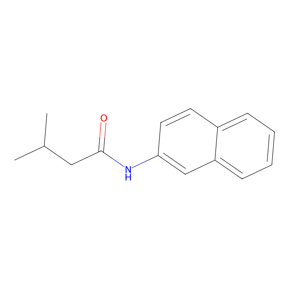 3-methyl-N-(2-naphthyl)butanamide molecular structure, CAS 6286-27-7