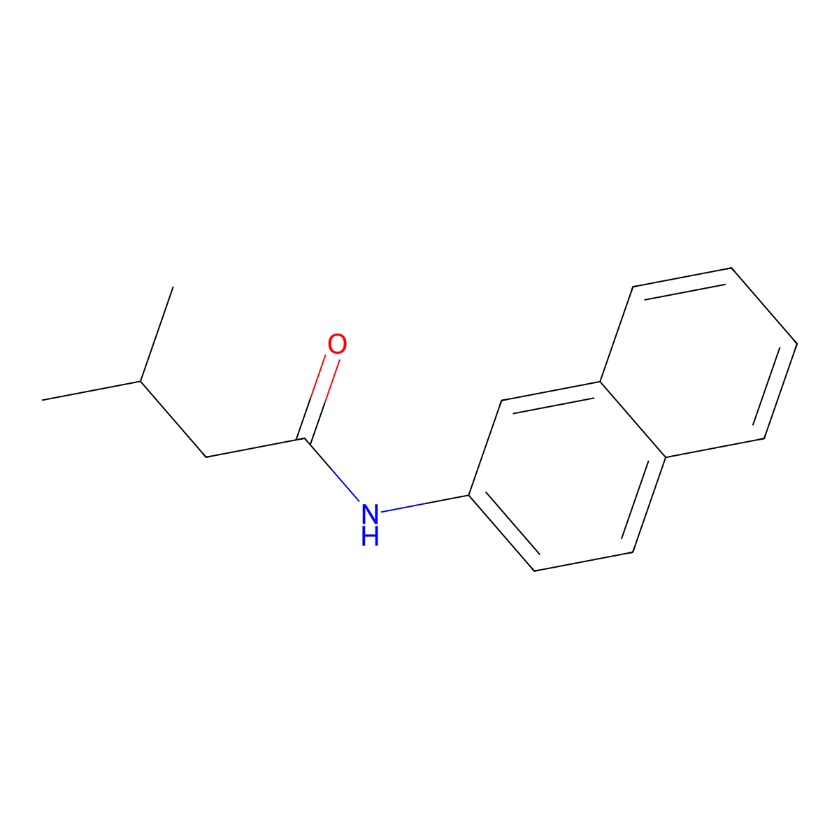 3-methyl-N-(2-naphthyl)butanamide molecular structure, CAS 6286-27-7