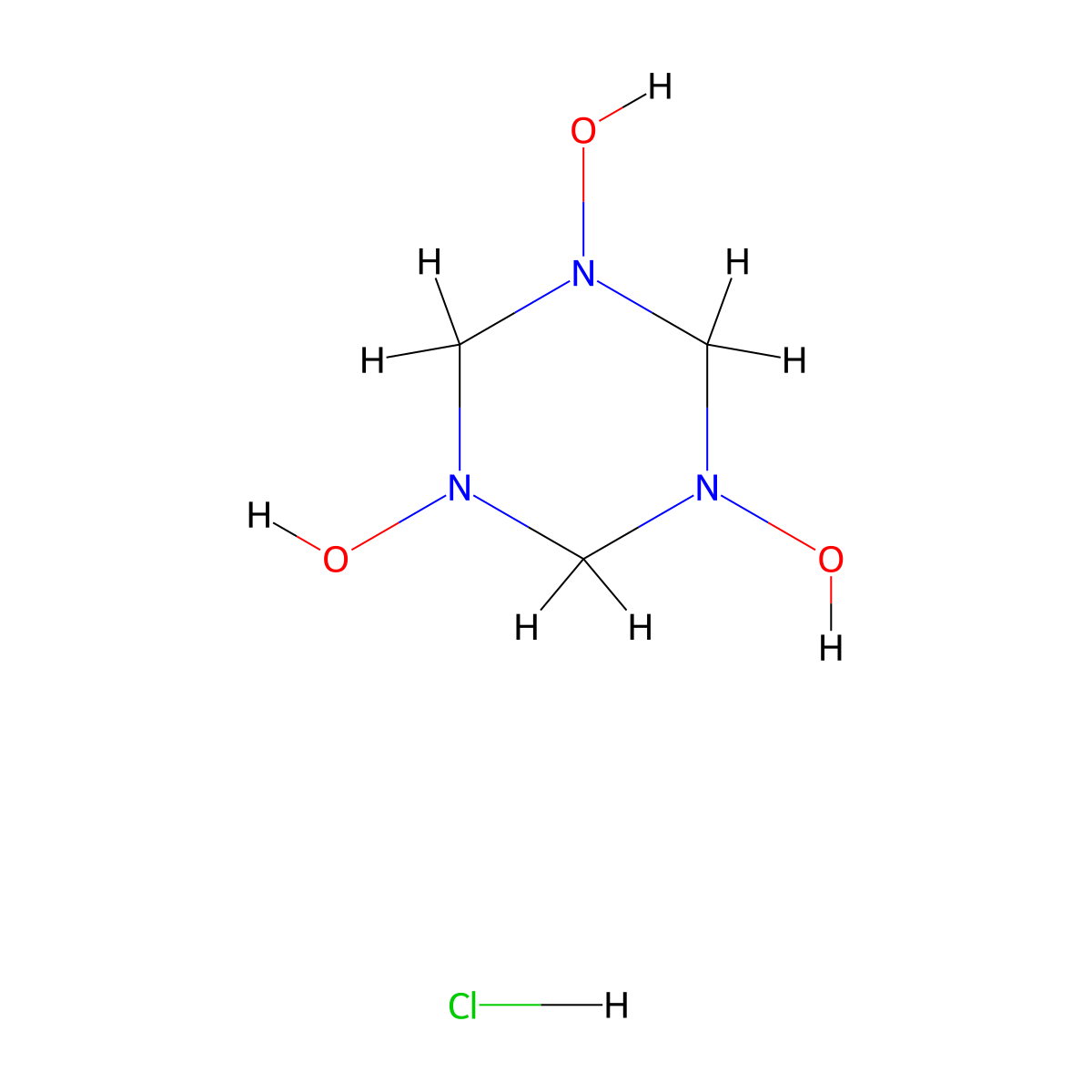 Formaldoxime Trimer Hydrochloride molecular structure, CAS 6286-29-9