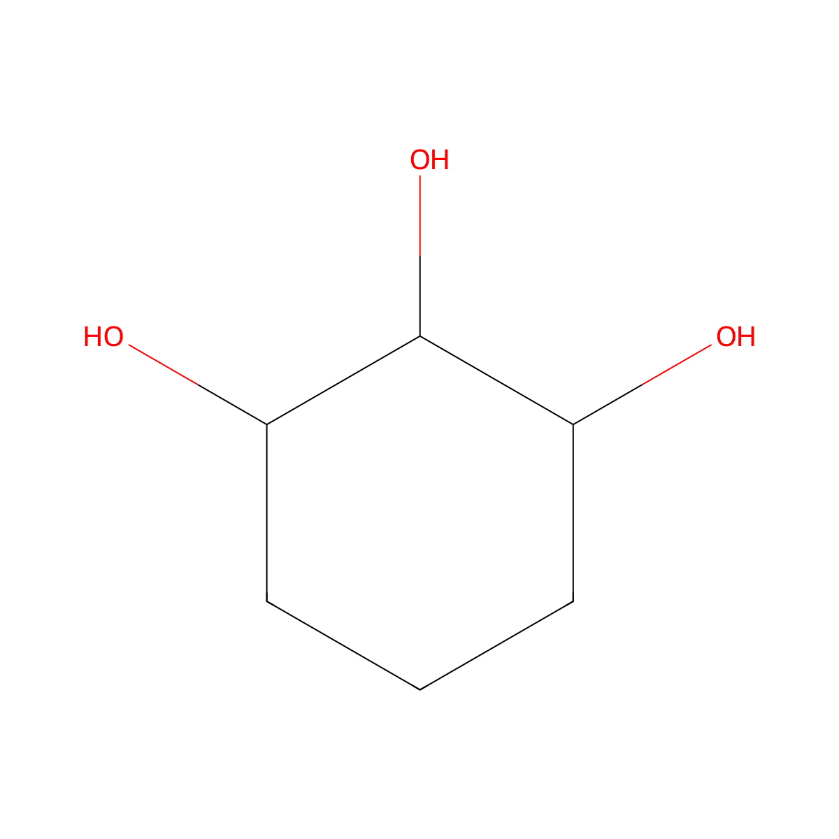Cyclohexane-1,2,3-triol molecular structure, CAS 6286-43-7