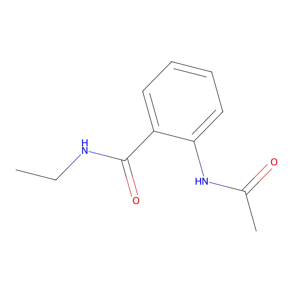 2-(Acetylamino)-n-ethylbenzamide molecular structure, CAS 6286-48-2