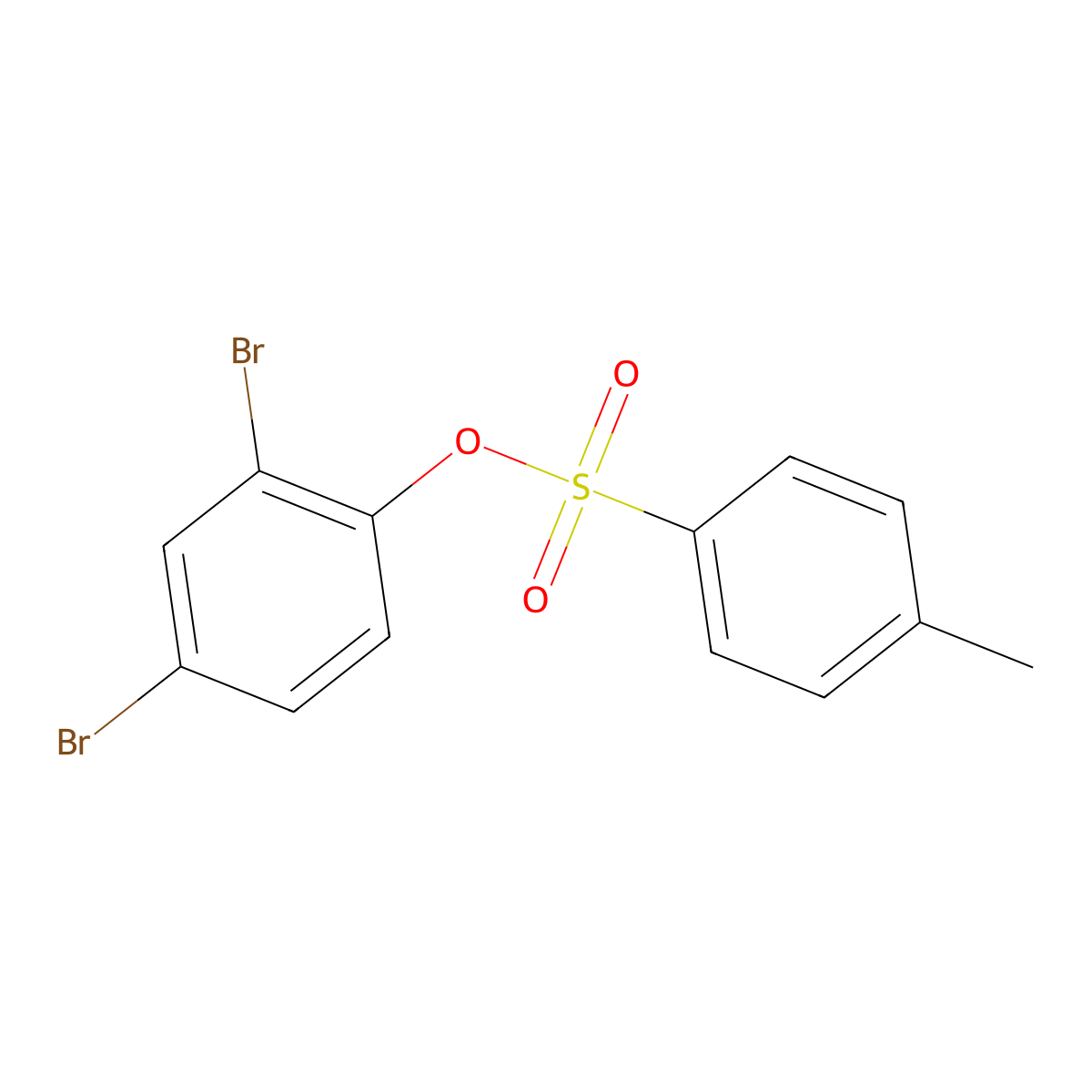 2,4-Dibromophenyl 4-methylbenzenesulfonate molecular structure, CAS 6286-84-6