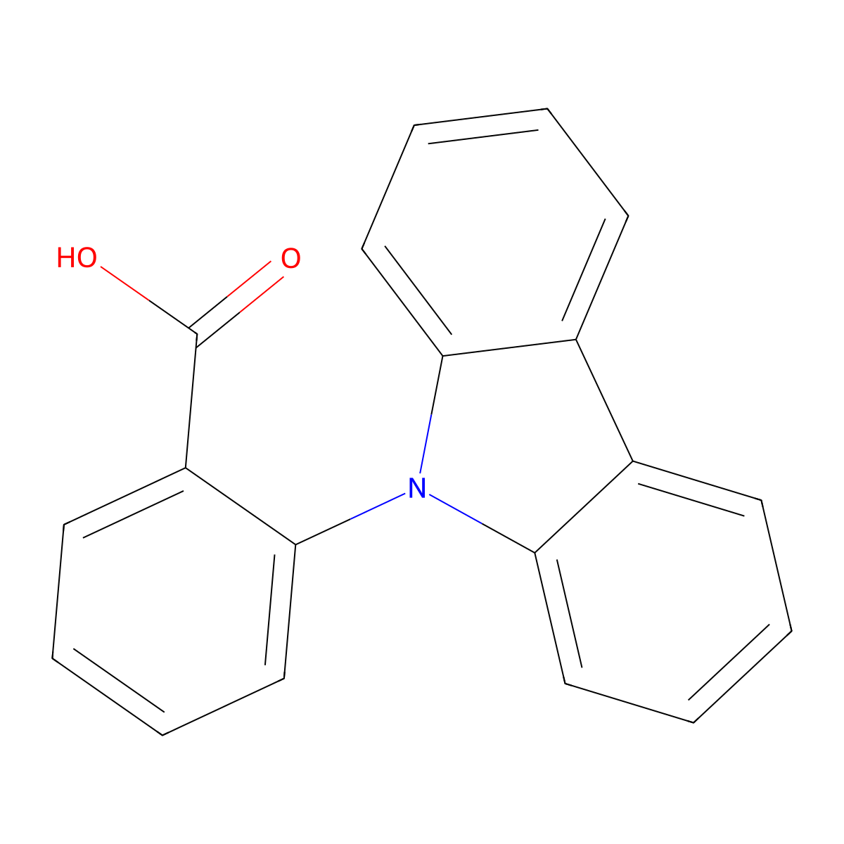 2-(9h-Carbazol-9-yl)benzoic acid molecular structure, CAS 6286-88-0