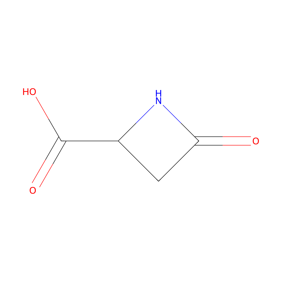 (2R)-4-oxoazetidine-2-carboxylic acid molecular structure, CAS 62860-12-2