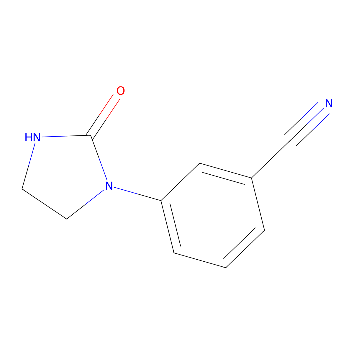 3-(2-Oxoimidazolidin-1-yl)benzonitrile molecular structure, CAS 62868-34-2