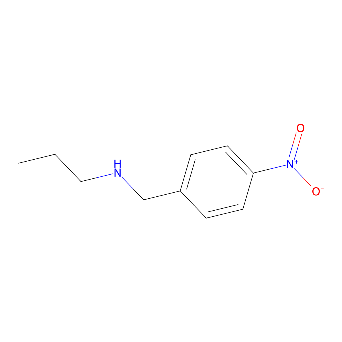 N-4-nitrobenzyl-N-n-propylamine molecular structure, CAS 62869-74-3