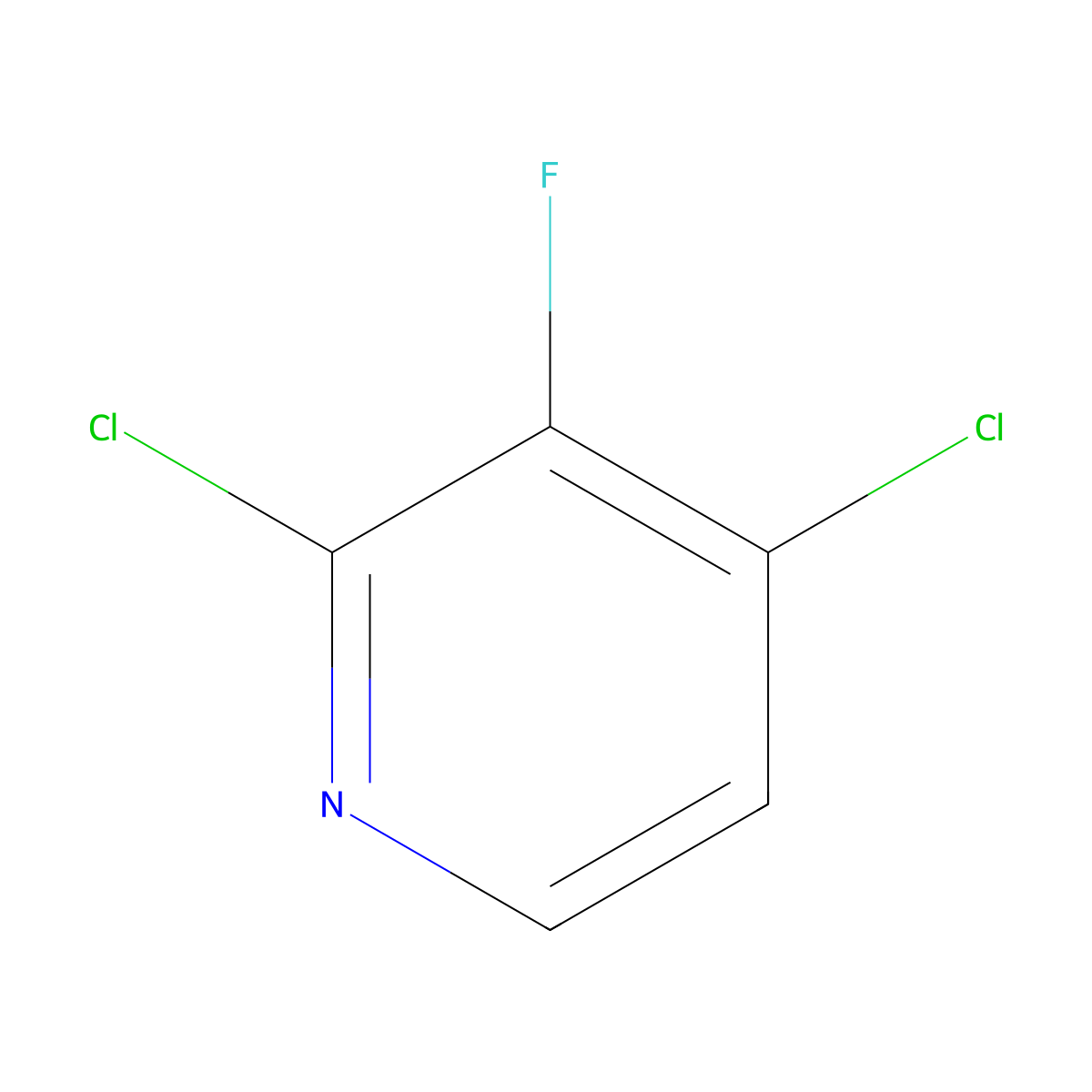 2,4-Dichloro-3-fluoropyridine molecular structure, CAS 628691-85-0